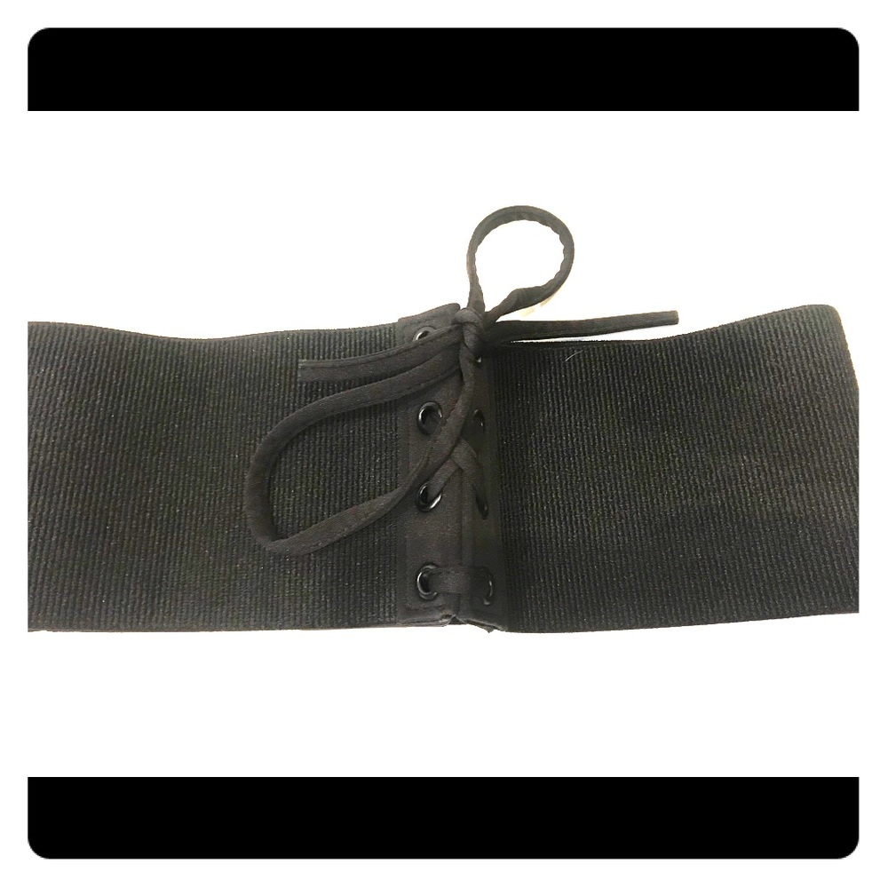 2/$12 Black Express stretch corsett front belt